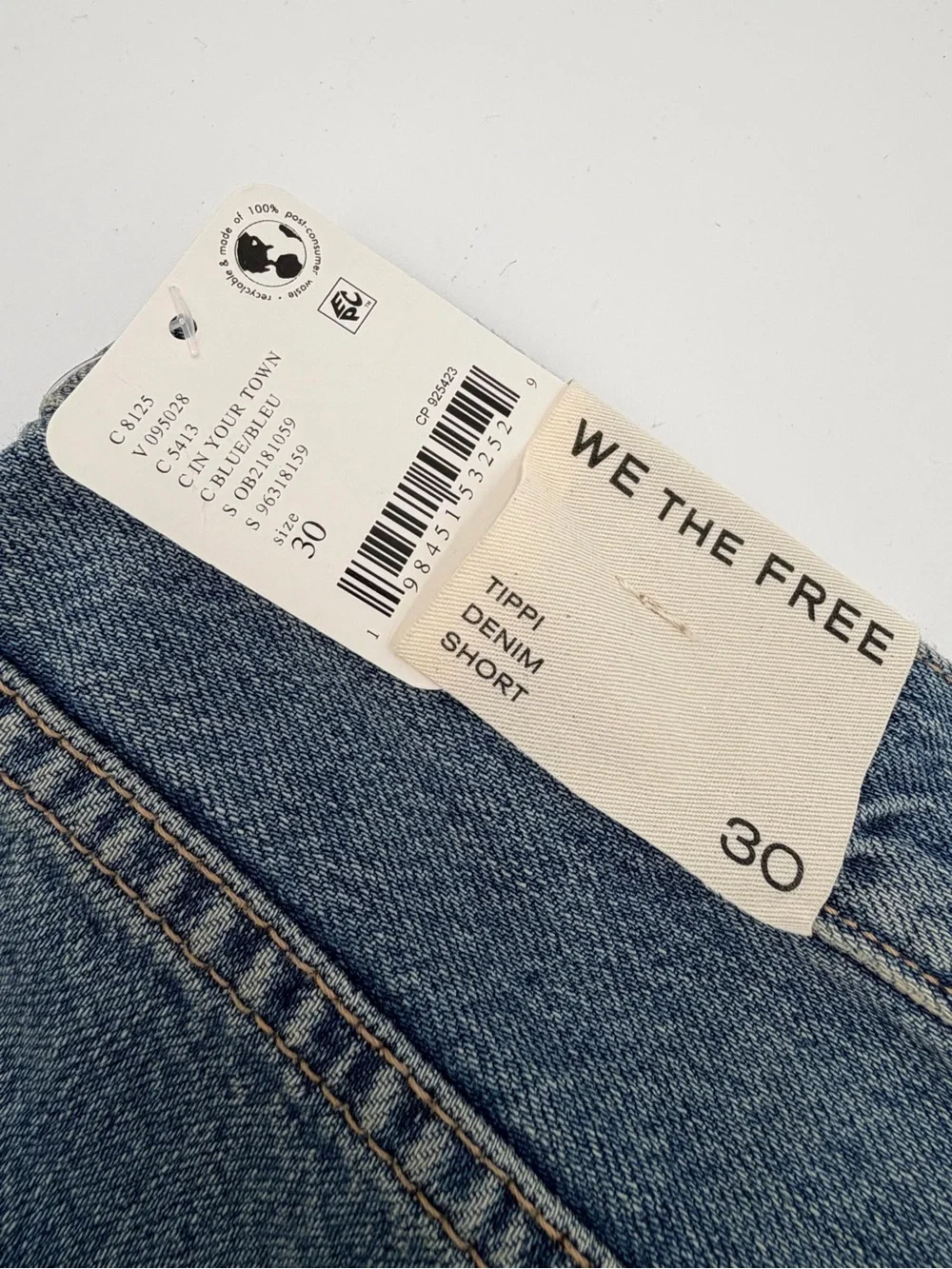 Free People We The Free Tippi Denim Shorts NWT Size 30